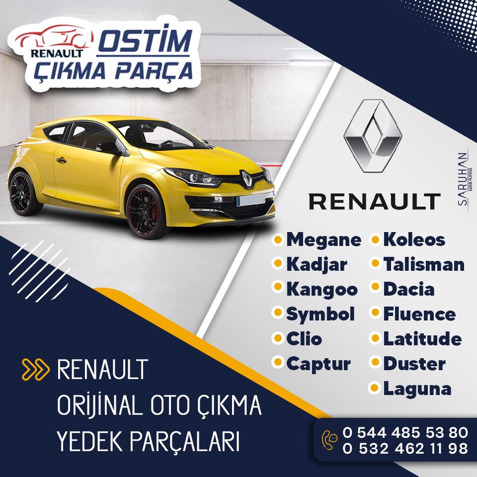 222rehber.com Çıkma Parça Sektör Sponsoru Ostim Çıkma Parça🥳

Orijinal, garantili çıkma parçalardan oluşan geniş ürün gamıyla OSTİM Çıkma Parça;
222rehber.com/ostim-cikma-pa…

#renaultçıkmaparça #eskişehirçıkmaparça #otoyedekparça #222rehber #saruhanweb #eskişehir
