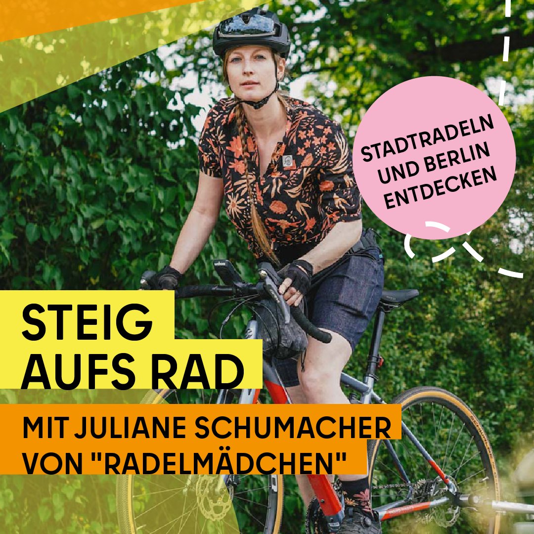 🚲 Wochenende, Radvergnügen! Folge <a href="/Radelmaedchen/">Radelmädchen</a> Juliane Schumacher auf ihren Touren durch und um #Berlin – Inspiration fürs #STADTRADELN inklusive. Und nicht vergessen: Trag deine Radkilometer fürs Klima ein: 👉 stadtradeln.de/berlin

<a href="/ADFC_Berlin/">ADFC Berlin e.V.</a> @rbb88acht @nebenan_DE