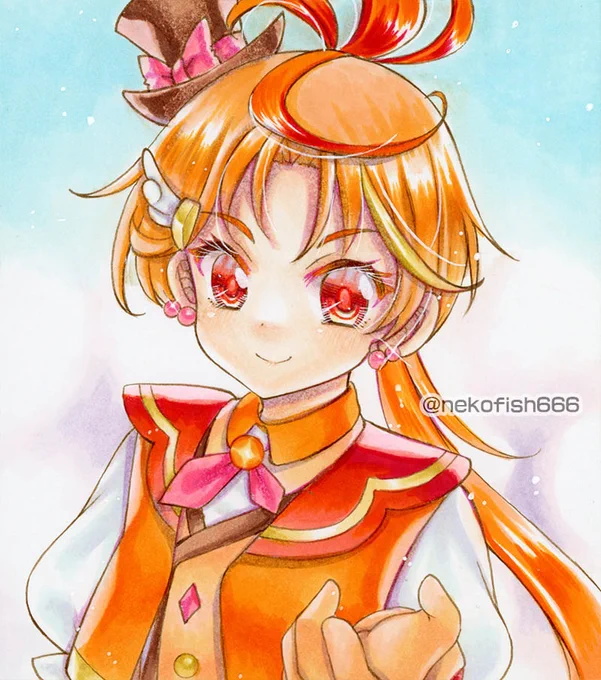 ようやくひろプリの全員を描いた。 最近リクエスト絵以外全然プリキュア描いてない、私プリキュアが好きの印象なんか薄てなってる #プリキュア #ひろがるスカイプリキュア #コピック