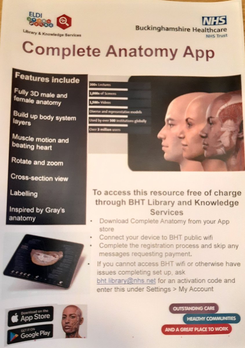 Loving this poster to promote our Resource of the Month!
Some great new features on the Complete Anatomy app!
#BHTLibrary #anatomy #resourceofthemonth