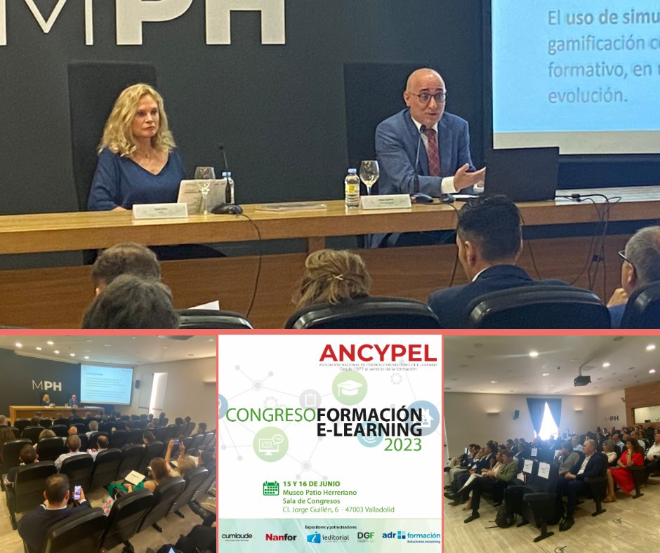 ℹ️ Durante el #congresoformacionelearning2023, <a href="/cclopezbcn/">César Castillo López</a>, director académico de@icil_logistics, habló sobre la formación en el metaverso y la gamificación, acompañado por Nuria Prat, vocal de #ANCYPEL y CEO de Prat Educacio y @EducaFP_online. 
 #FormaciónProfesional #Elearning