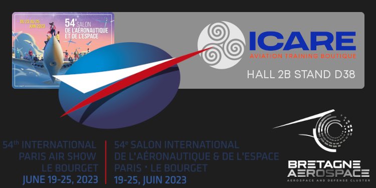 PhGoetz_ICARE's tweet photo. @Icare_Morlaix will attend the International Paris Air Show @salondubourget , June 19th to 25th, on booth D38 – Hall 2B, within @BRETAGNE_AERO pavilion.

Come and join us for a demonstration of new aeronautical training tools in virtual reality.
 
#Excellence #Care #Knowledge https://t.co/3CISAKJMeG
