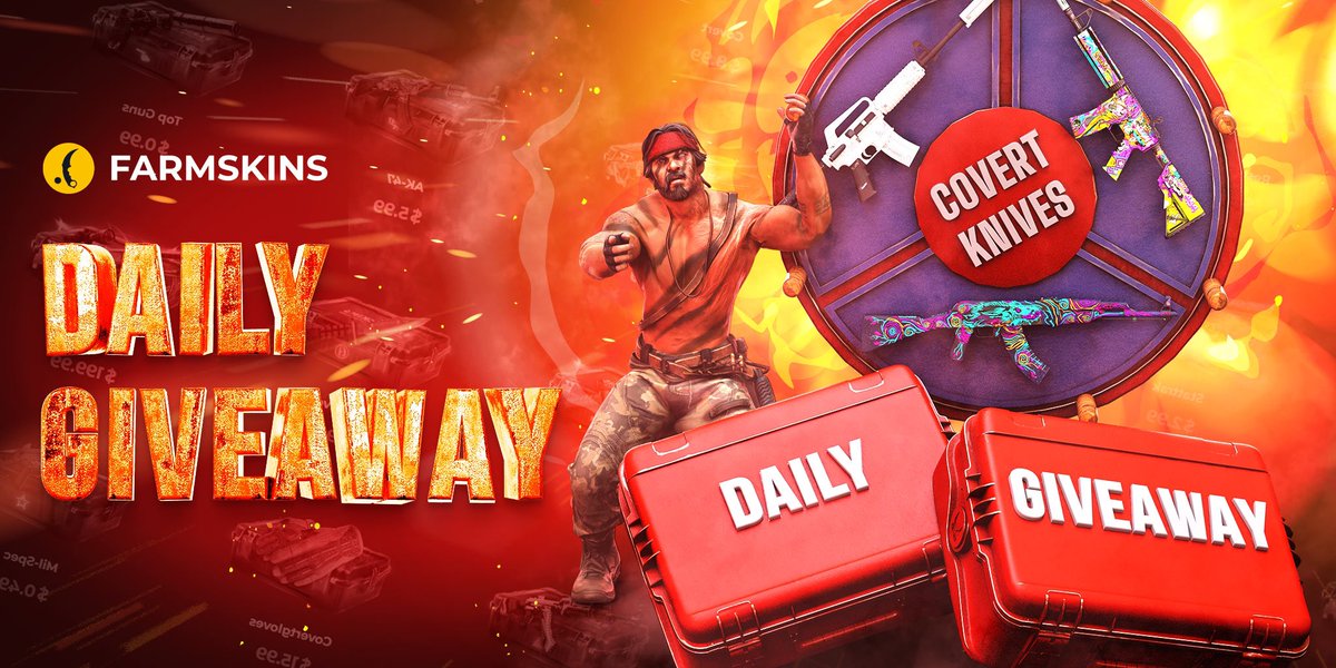 farmskins's tweet photo. It's DAILY CASES GIVEAWAY guys, and time to some bonus 🔥

Every day at 20:00 pm you have a chance to get a case . 
Don't miss your chance to get new skins:

📌follow us 
📌tag a friend 
📌comment + like

https://t.co/lnWc11KohM

#csgo #cagogiveaway  #csgogaming #csgofree https://t.co/VR6GLnarIG
