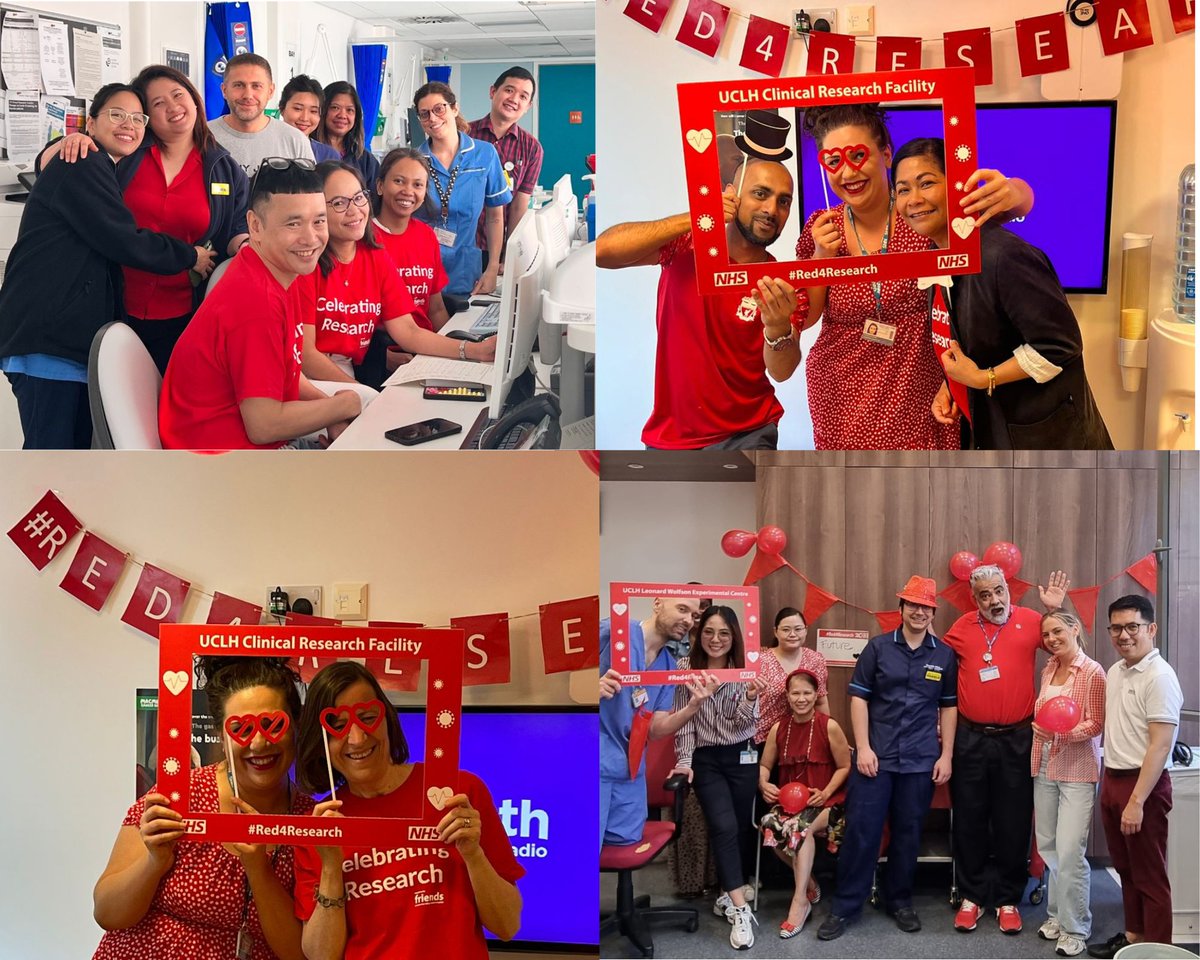 LWENCCRF's tweet photo. Celebrating #Red4Research across sites at our NIHR UCLH Clinical Research Facility. Thank you to everyone that makes research possible!
#NHS75 #BePartOfResearch

@NIHRCRN_NWLdn @UCLIoN @NIHR_UKCRFN @uclh https://t.co/3kebCYwXrb