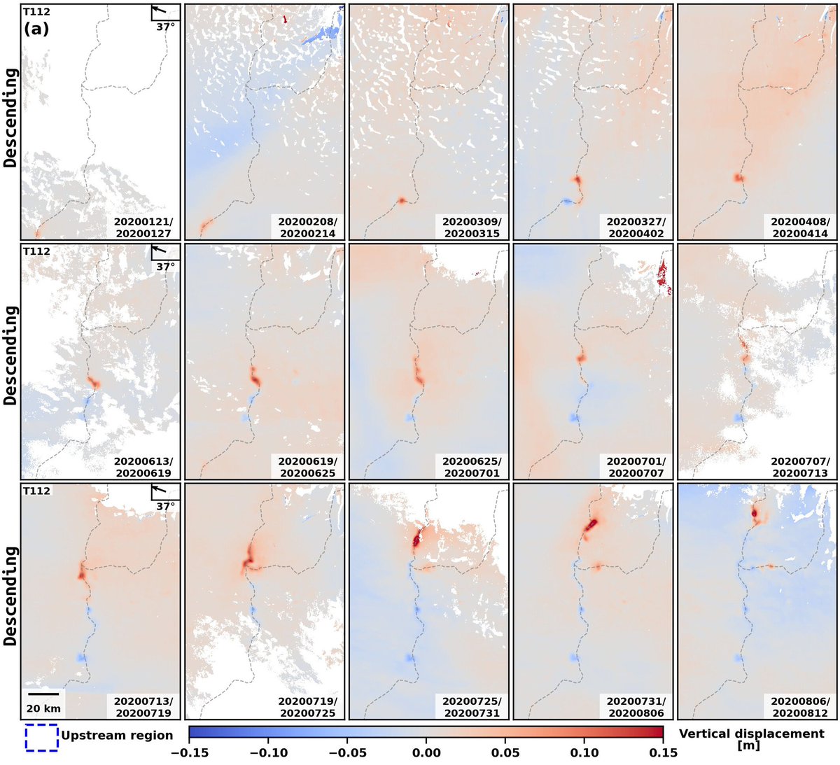 We can watch how the Greenland ice sheet is lifted by the pooling of subglacial water using InSAR. Pooled water propagates like a water-snake along NEGIS in episodic splurges.

Check out our new paper in GRL: J K Andersen et al. 2023 : agupubs.onlinelibrary.wiley.com/doi/10.1029/20…
