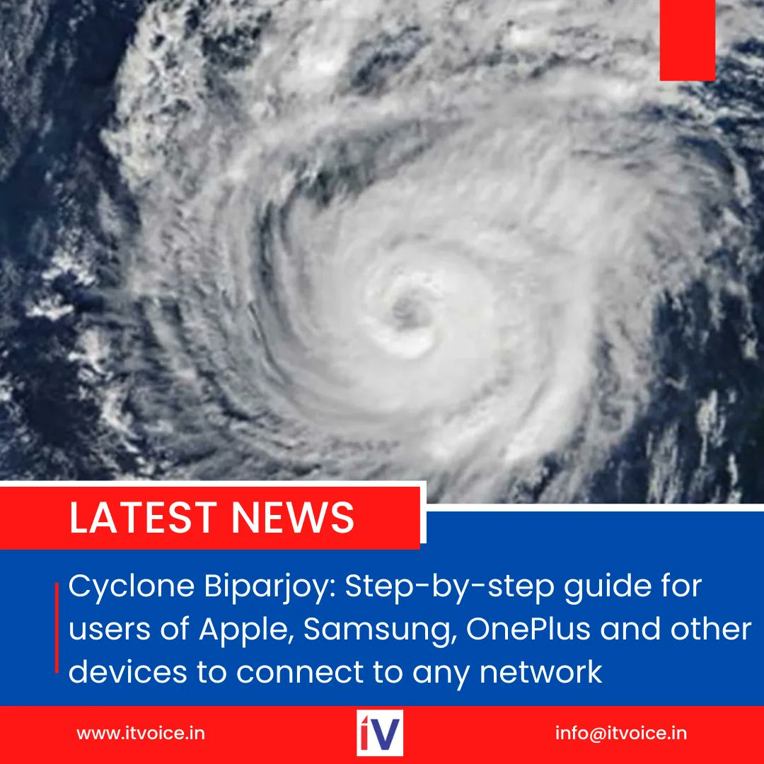 itvoice's tweet image. Cyclone Biparjoy has made landfall in the coastal districts of Saurashtra and Kutch. 
#CycloneBiparjoy #TelecomConnectivity #DisasterPreparedness #DepartmentofTelecommunications #WarRoom #PublicCallingBooths #IntraCircleRoaming #NetworkAccess #SmartphoneInstructions