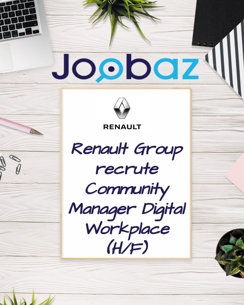 Renault Group recrute Community Manager Digital Workplace (H/F)

joobaz.com/job/renault-gr…

#recrutement #recruitement #recrutementmaroc #emplois #offresdemploi #emploimaroc #hiring #hiringnow #job #joobaz #joobazmaroc #Community_managers