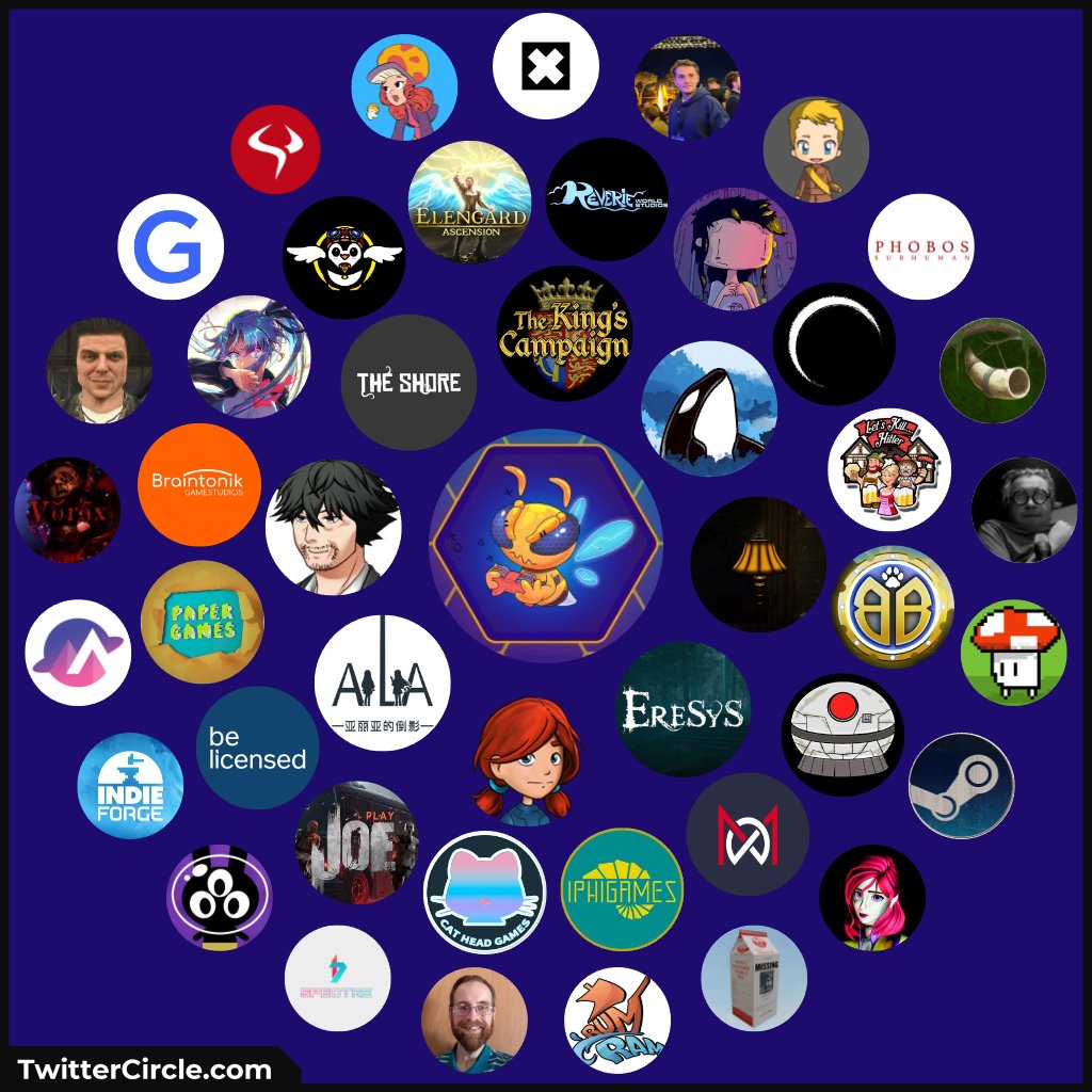 Hey there, gaming Bees! 🐝 It's #FollowFriday, and I've got some buzzing recommendations for you.

Circle (1/3)

<a href="/EresysTheGame/">Eresys</a>
<a href="/AuroraTLMGame/">Aurora: The Lost Medallion - The Cave</a>
<a href="/AiliAGame/">AiliA</a>
<a href="/HiSv_Studio/">HiSv Studio</a>
<a href="/TheShoreGame/">The Shore</a>
<a href="/badlogicstudios/">Small Kingdoms - Bad Logic Studios</a>
<a href="/HashtagIndieDev/">CM Orca 🐳</a>
<a href="/AbtosCovert/">Abtos Covert</a>
<a href="/CatHeadGames/">Cat Head Games</a>
<a href="/playjoegame/">Jaws of Extinction</a>
<a href="/be_licensed/">Be Licensed</a>
<a href="/Braintonik/">Braintonik GameStudios - Spheriums | Wishlist Now!</a>