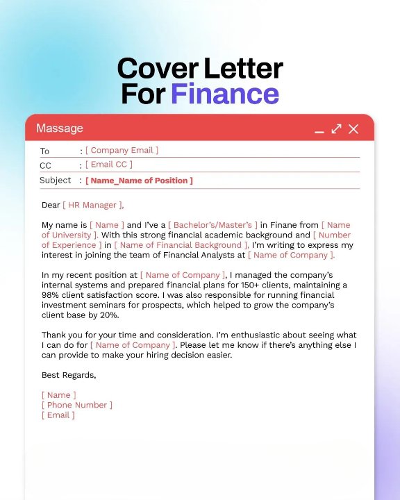 📩COVER LETTER SAMPLES 📩

Sending a job application without an email body? Don't! A #coverletter provides extra info about your skills and experience. It helps recruiters gauge your qualifications and qualities for the desired position. Check out these templates👇🏽