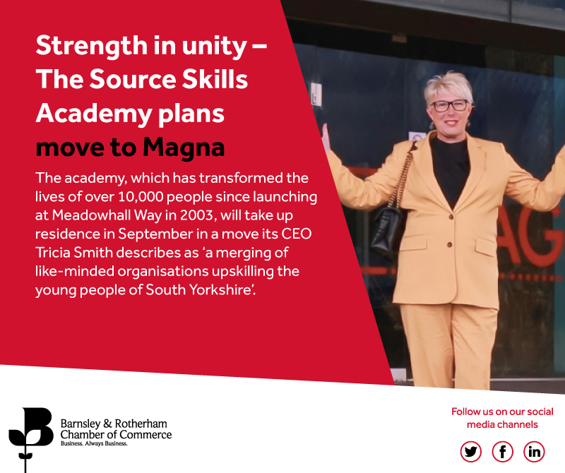Barnsley & Rotherham Chamber of Commerce (@brchamberuk) on Twitter photo Read more π ow.ly/Rr7150OPaAB
After 20 years at landmark offices at Meadowhall, South Yorkshireβs Training Provider of the Year <a href="/thesourceacad/">The Source Academy</a> is moving to <a href="/MagnaScience/">Magna Science Adventure Centre</a>.
#brchamber #Barnsley #Rotherham Read more π ow.ly/Rr7150OPaAB
After 20 years at landmark offices at Meadowhall, South Yorkshireβs Training Provider of the Year <a href="/thesourceacad/">The Source Academy</a> is moving to <a href="/MagnaScience/">Magna Science Adventure Centre</a>.
#brchamber #Barnsley #Rotherham