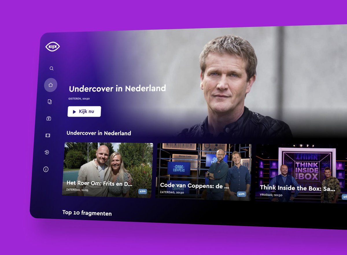 KIJK is the streaming service of Talpa Network. Triple renewed the platform on Tizen, webOS, and Android TV 📺

The new platform is an extension of the existing mobile app and offers rebuilt VOD features, live TV, and a catch-up function. 

Read more: bit.ly/440LTyX
