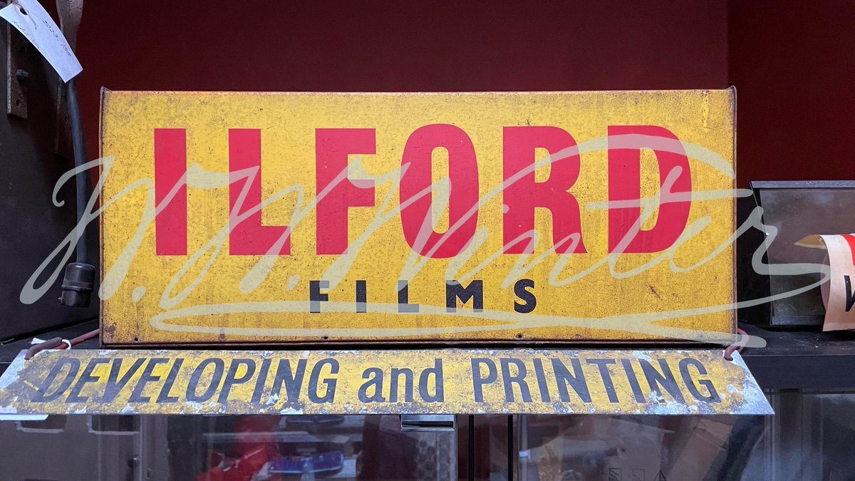 WWWinterLtd's tweet photo. This vintage advertising sign for Ilford films originally hung in our buildilng on Midland Road, Derby.
#wwwinterheritagetrust #wwwinterltd #winters1852 #ilford #ilfordfilm #filmphotography #ilfordphoto #vintagesign #shopsign #hangingsign https://t.co/nP5Re9O1Qt