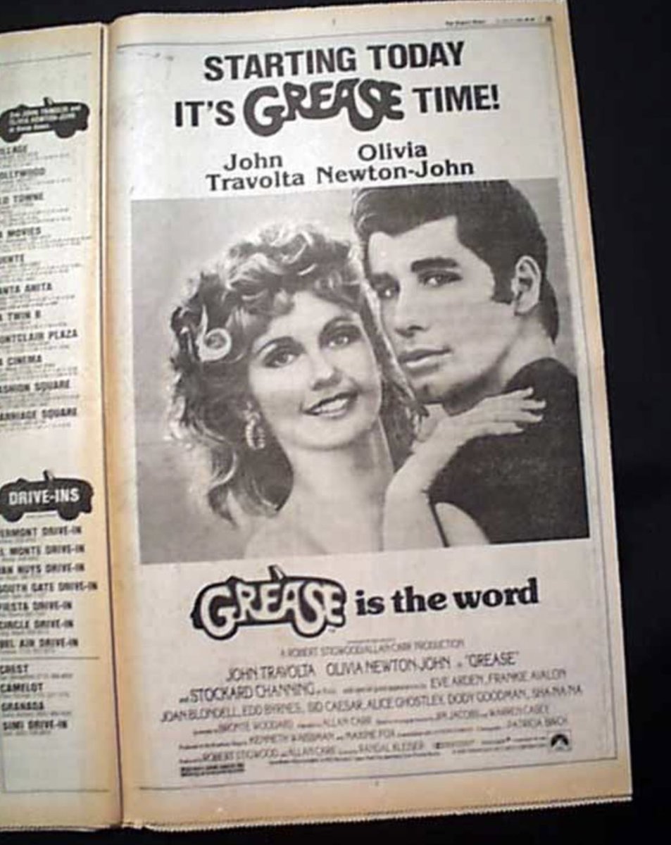 It’s STILL the word! 45 years ago today, #Grease opened in theaters. 
#JohnTravolta #OliviaNewtonJohn