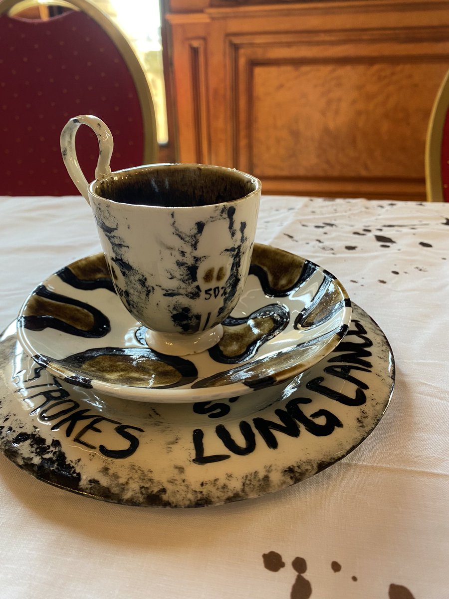 asmdevries's tweet photo. Do you know what air pollution looks like? Dust gathered by students in Glasgow and used in the glaze of the Smogware Glasgow teaset makes air pollution visible. How culture stimulates discussion about challenges we face @NLinUK 
@wemakeitglasgow 
@StimuleerFonds 
@ studio_dust https://t.co/m7P7llvyQC