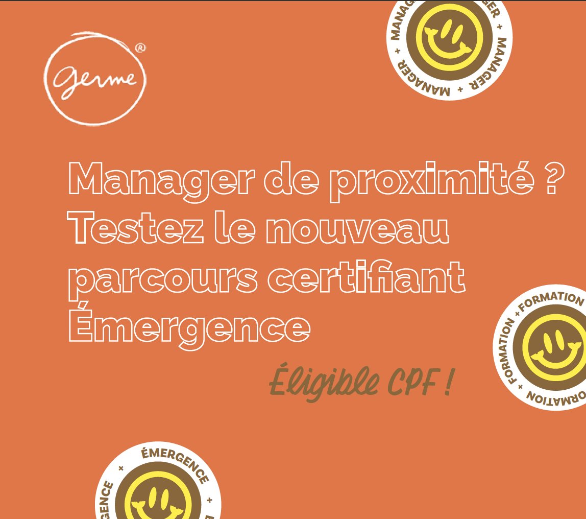 Niveau « parcours certifiant » débloqué pour la formation Émergence !

Vous êtes manager de proximité ?
Intégrez un groupe Émergence, vous pourrez dès septembre choisir l'option parcours certifiant avec possibilité de financement par votre compte CPF.😊

tinyurl.com/nhaadfv6