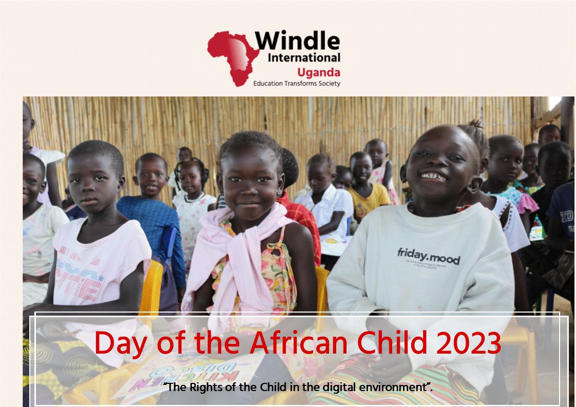 WindleUganda's tweet photo. Today, we commemorate the International Day of the African Child. The theme of #DAC2023 is "The rights of children in the digital environment." The theme compels us to harness IT'S for the good of all children. 

Happy International Day of the African Child. https://t.co/smrLoFtsUJ