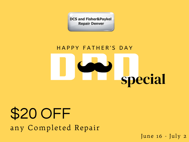 Alex56048141's tweet photo. This Father's Day, show Dad your appreciation with $20 off any completed repair. Our professional technicians will get his appliances back on track. Limited slots available, call and book now! https://t.co/4K0oI5nPqX