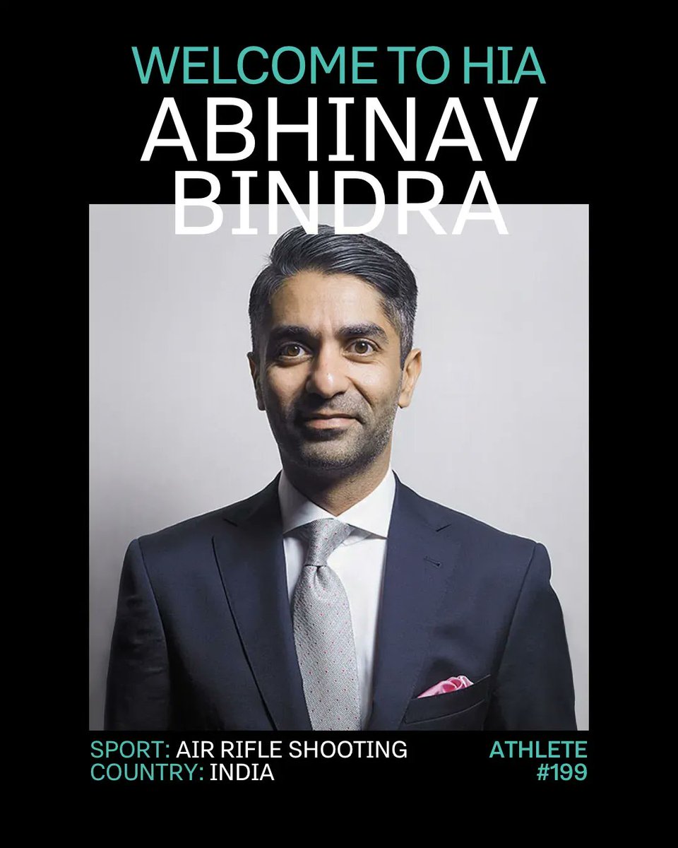 HIAorg's tweet photo. The HIA family welcomes living legend @Abhinav_Bindra , 5 time Olympian and India's first Olympic gold medalist!
Abhinav embodies our mission of harnessing the power of sport for good and we're honoured to have him join #TeamHIA
#championsofchange #domaximumgood https://t.co/rvMIX7t8lt