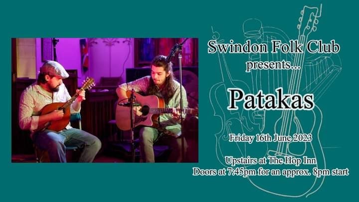 We have the magnificent Patakas (Joe and Will Sartin) joining us as our guests this evening and we're really looking forward to it!

Doors are at 7:45pm for an 8pm(ish) start at <a href="/hopinnswindon/">The Hop Inn Swindon</a>. Tickets are £8.