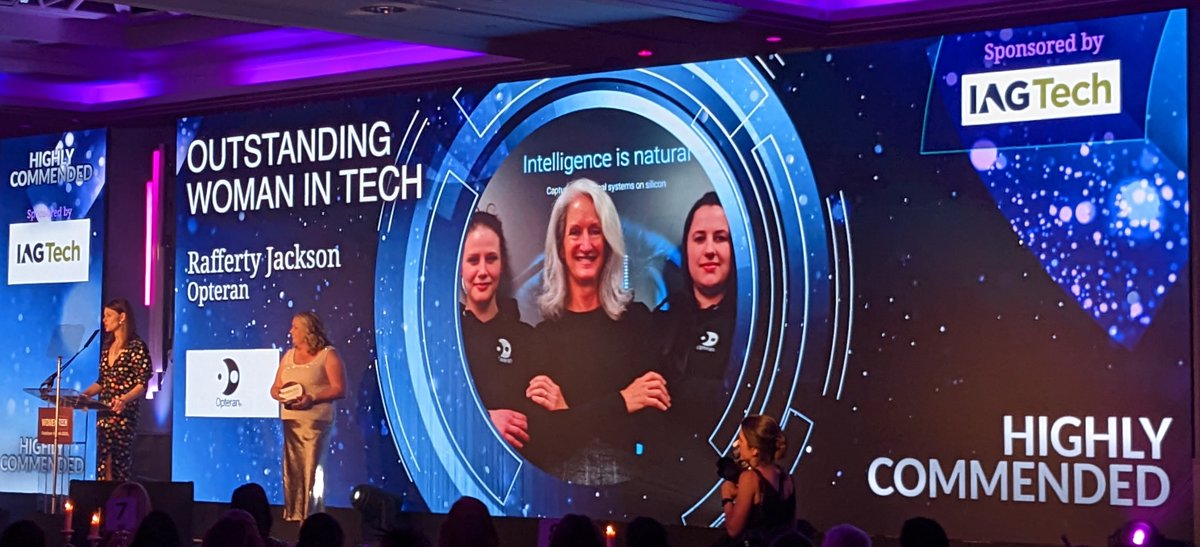 @opterantech's Rafferty Jackson wins 'Highly Commended' award for Outstanding Women in Tech!! A fantastic achievement creating an inclusive and welcoming culture compared to such industry titans. Our congratulations to winner Dr. Shirley Cavin of @LeidosInc #WITEAwards #diversity