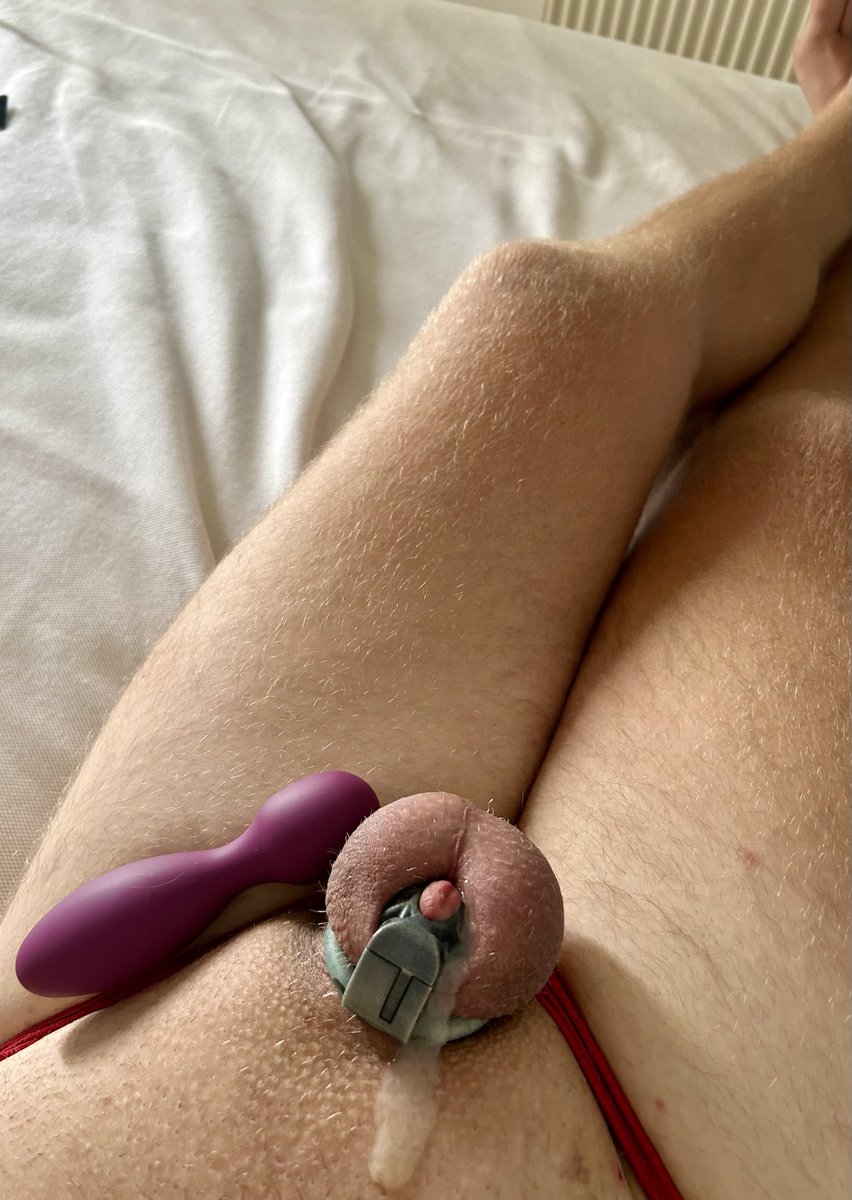 The only way a locked fag can orgasm. Day 484 for me! #chastity #gaychastity #lockedup #lockednub #lockedsub #teamlocked #locked #malechastity #permalocked #clitty #caged #sph #lockedcock #chastitycage