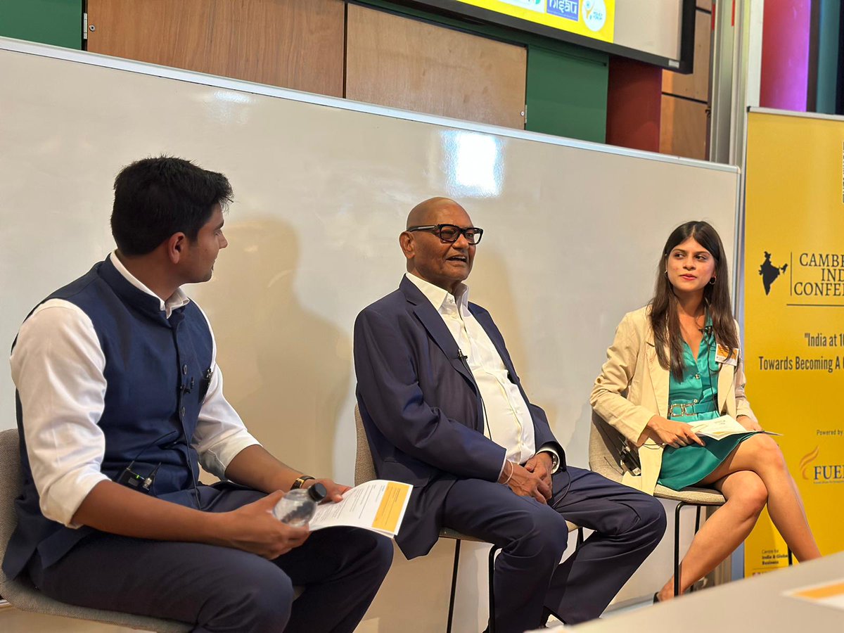 Vedanta_Group's tweet photo. Inspiring young individuals at the Cambridge India Conference, Chairman @AnilAgarwal_Ved shared his wisdom on the value of hard work, dedication and determination in his journey of establishing one of the largest global natural resources conglomerates.

In this captivating interaction, Chairman mentioned that all you need to do to be a successful entrepreneur is – Dream Big!

#TransformingForGood #Leadership #Cambridge