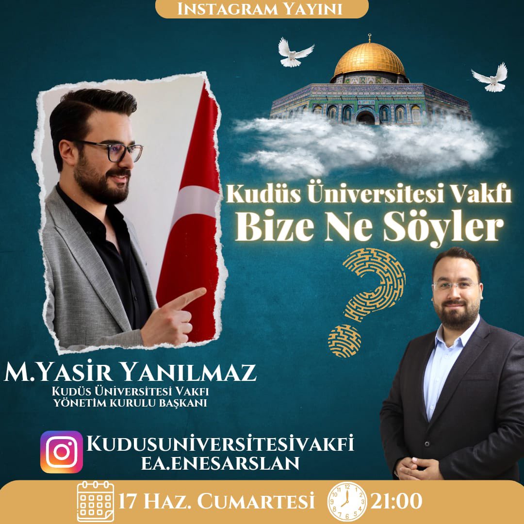 YasirYANILMAZ's tweet photo. 17/06/2023 #Cumartesi günü saat: 21.00’da, TV/Sahne Programcısı @Enes_Arslan’ın Instagram canlı yayınına konuk olacağız. https://t.co/Kje8piDDqT