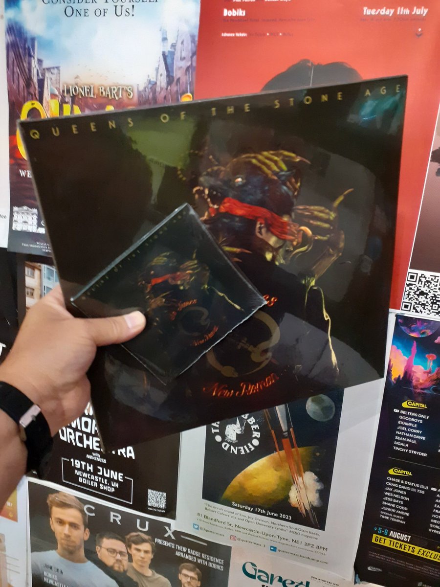 hmvNewcastle's tweet photo. #NewMusicFriday is once again upon us & #MerlinsMetal is a Majestic choice this week. #QOTSA #NewRelease & it's sounds AWESOME!
#NewMusic2023 #newreleases #newmusicfix #fridaymorning https://t.co/asvFcBekK1