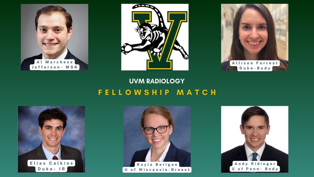 UVMradres's tweet photo. Congratulations to these amazing residents on their fellowship match! https://t.co/df7aOYqeMg