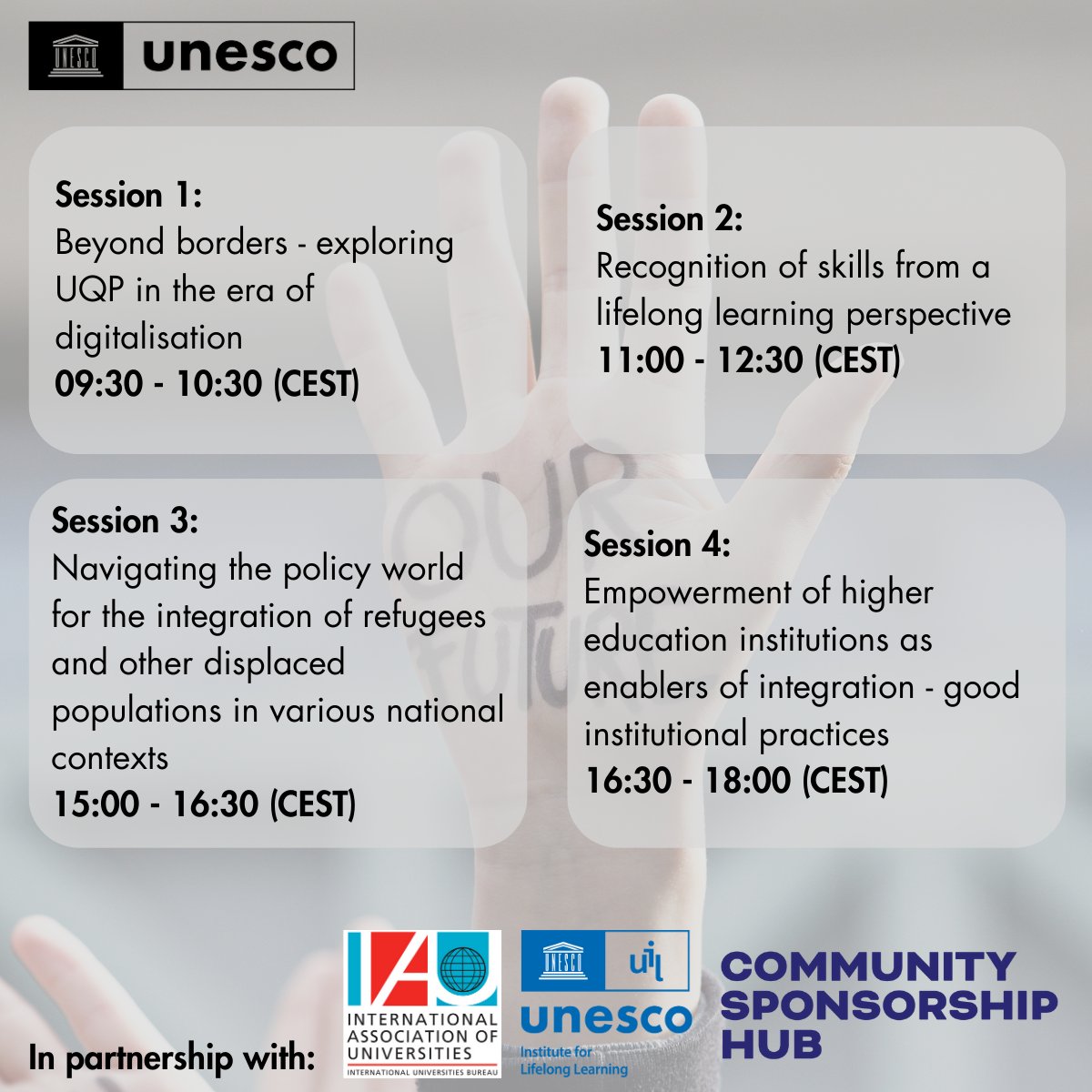 CIMEA_Naric's tweet photo. .@CIMEA_Naric will attend the World Refugee Day “Transforming #HigherEd and Lifelong learning” on 20 June, organised by @UNESCO. CIMEA will share its experience with UQP in the session 1 “Beyond borders – Exploring UQP in the era of digitalization”.
✍️ https://t.co/qVhKbn8UA8 https://t.co/k9yzdKXcT7