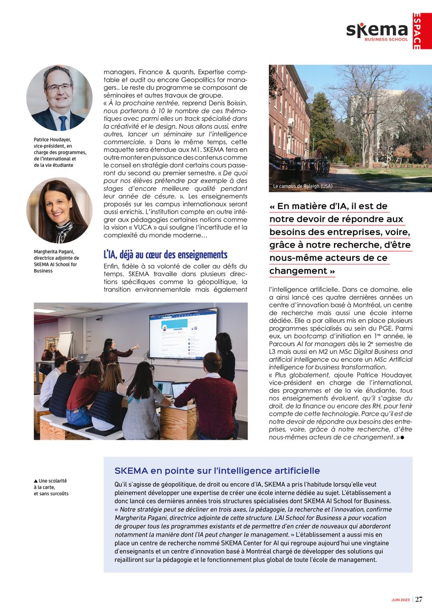 📚 <a href="/SKEMA_BS/">SKEMA Business School</a> : Préparer les étudiants aux enjeux technologiques, climatiques et géopolitiques 👉urlz.fr/mlEM
<a href="/PatriceHoudayer/">Patrice Houdayer</a> <a href="/nathector/">Nathalie Hector</a> @D_BoissinSKEMA <a href="/Marghe_PAGANI/">Margherita PAGANI</a>