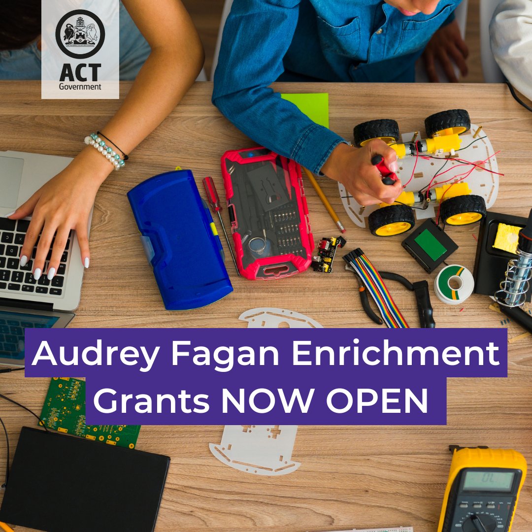 The Audrey Fagan Enrichment Grants are NOW OPEN. These grants support young girls and gender diverse people to kick start a project that will help them achieve their goals, with up to $2,000 in funding. Apply now: communityservices.act.gov.au/women/grants