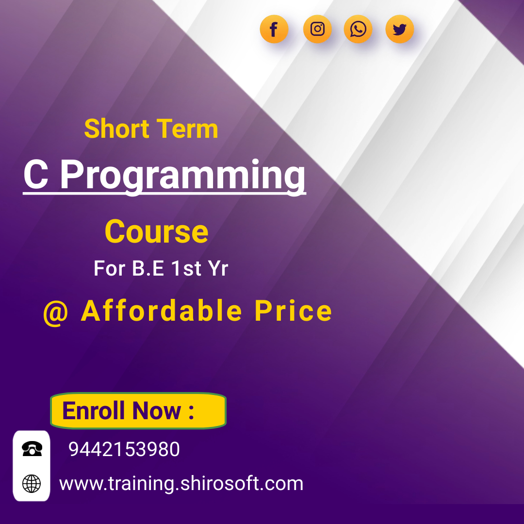 TrainingShiro's tweet image. C Programming Course in #Nagercoil tinyurl.com/5xsvduw3.
#CProgramming #CProgrammingCourse #CProgrammingtraining
#Kanyakumari #traininginstitutenagercoil #nagercoil #nagercoilcourses
#computercoursesinnagercoil #computercourses #computercoursesforcollege