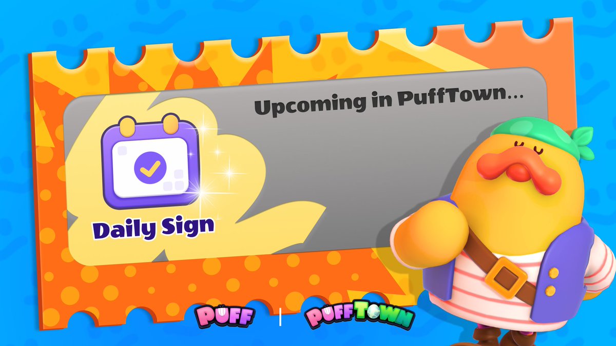 #PuffTown is soon to update & optimize to the fullest for the best experience & operation to
✊ #SkilltoEarn in #PuffGo
🌐 Explore #Puffverse

Mini tools & fun features are to be online starting from next week!
✅ Daily Sign
🫡 Crew System
🔍 Further surprises to be announced...