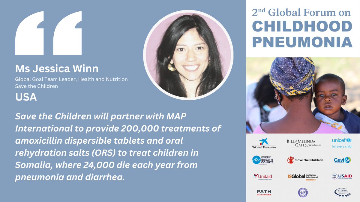 Every Breath Counts (@stop_pneumonia) on Twitter photo 👏<a href="/save_children/">Save the Children International</a> makes ambitious #ChildSurvivalAction commitments @ Global Pneumonia Forum incl. partnering with -
🔸<a href="/mapintl/">MAP International</a> to provide #amoxicillin & #ORS to treat kids in #Somalia 👇
🔸<a href="/THINK_md/">THINKMD</a> to provide clinical assessment digital tools
#EveryBreathCounts #StopPneumonia 👏<a href="/save_children/">Save the Children International</a> makes ambitious #ChildSurvivalAction commitments @ Global Pneumonia Forum incl. partnering with -
🔸<a href="/mapintl/">MAP International</a> to provide #amoxicillin & #ORS to treat kids in #Somalia 👇
🔸<a href="/THINK_md/">THINKMD</a> to provide clinical assessment digital tools
#EveryBreathCounts #StopPneumonia