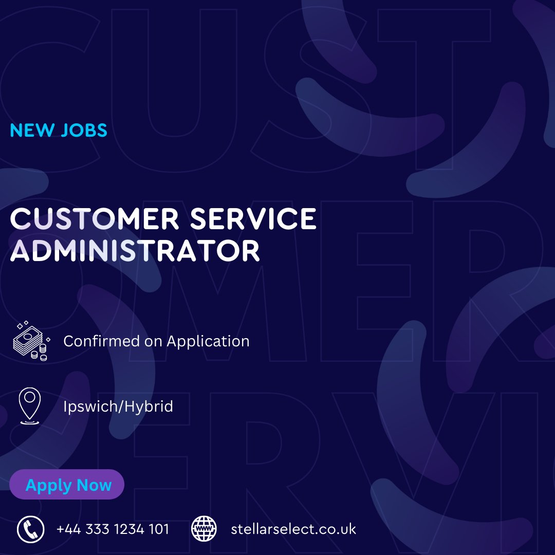 📣 ATTENTION 📣 New Customer Service Administrator role available!

- Motor Breakdown Cover 
- Private Medical Insurance
- Season Ticket Loans 

Plus many more benefits! To learn more click here - bit.ly/3PbLIN3

#CustomerService #newrole #financialservices