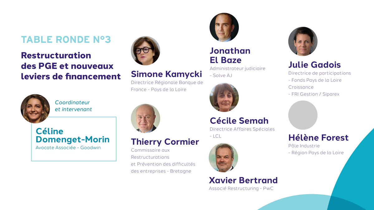 ARE_France's tweet photo. TABLE RONDE 3
"#Restructuration des PGE et nouveaux leviers de #financement"

@ARE_France 
AARO - Association des Acteurs du Retournement de l'Ouest

Céline Domenget-Morin
Simone Kamycki
Thierry Cormier
Jonathan El Baze
Cecile Semah
Xavier Bertrand
Julie Gadois

#Entreprises https://t.co/j9NPUsHJzP