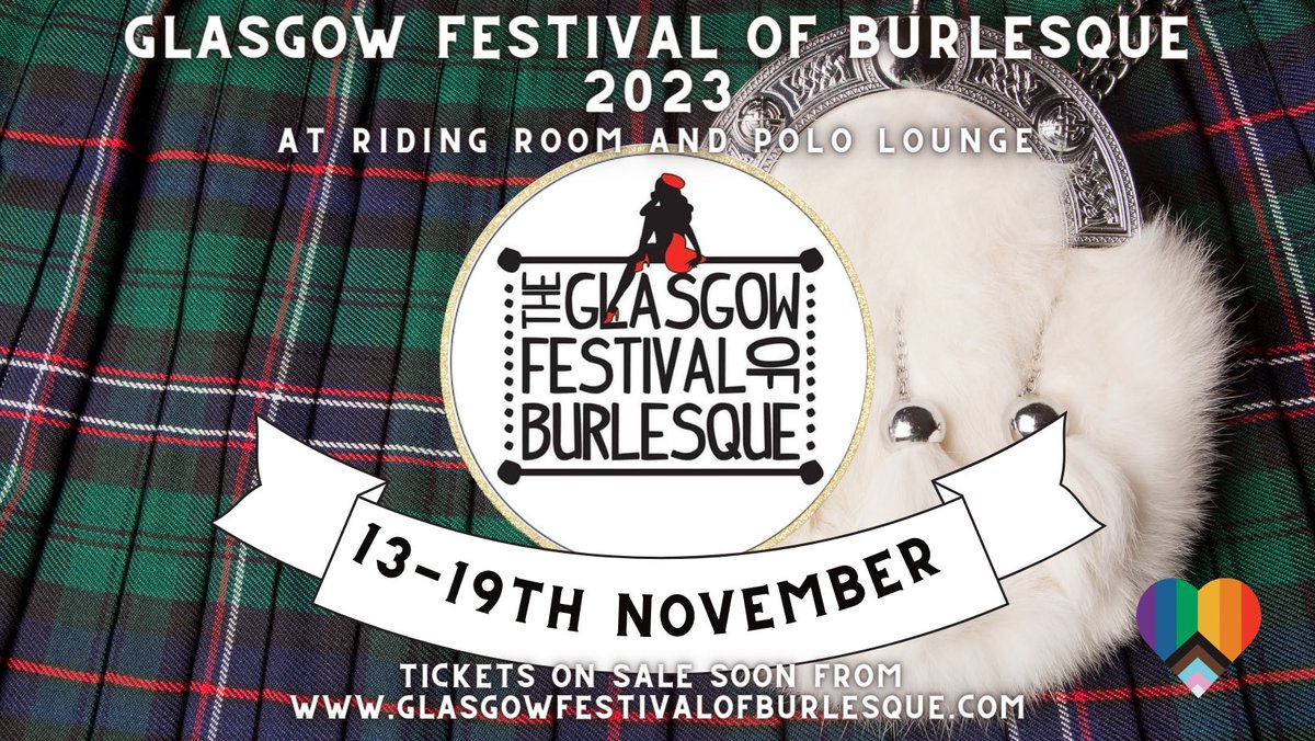 Tickets are on sale for Glasgow Festival of Burlesque 2023!

Head to glasgowfestivalofburlesque.com for yours 🚀🎉🏴󠁧󠁢󠁳󠁣󠁴󠁿