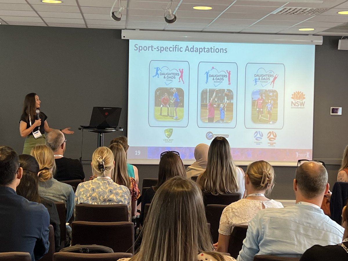 Prof Philip Morgan (@philmorgo) on Twitter photo Fantastic presentation by <a href="/anna_rayward/">Anna Rayward</a> at #ISBNPA2023 on the scale up of <a href="/DaughterDad_AU/">Daughters & Dads Active and Empowered</a> and the adaptations to improve scale & sustainability. Enabled by a great partnership with <a href="/OOSNSW/">Office of Sport NSW</a> & the sports sector <a href="/CricketAus/">Cricket Australia</a> <a href="/NNSWF/">NNSWF</a> <a href="/footballnsw/">Football NSW</a> <a href="/BasketballNSW/">Basketball NSW</a> Fantastic presentation by <a href="/anna_rayward/">Anna Rayward</a> at #ISBNPA2023 on the scale up of <a href="/DaughterDad_AU/">Daughters & Dads Active and Empowered</a> and the adaptations to improve scale & sustainability. Enabled by a great partnership with <a href="/OOSNSW/">Office of Sport NSW</a> & the sports sector <a href="/CricketAus/">Cricket Australia</a> <a href="/NNSWF/">NNSWF</a> <a href="/footballnsw/">Football NSW</a> <a href="/BasketballNSW/">Basketball NSW</a>