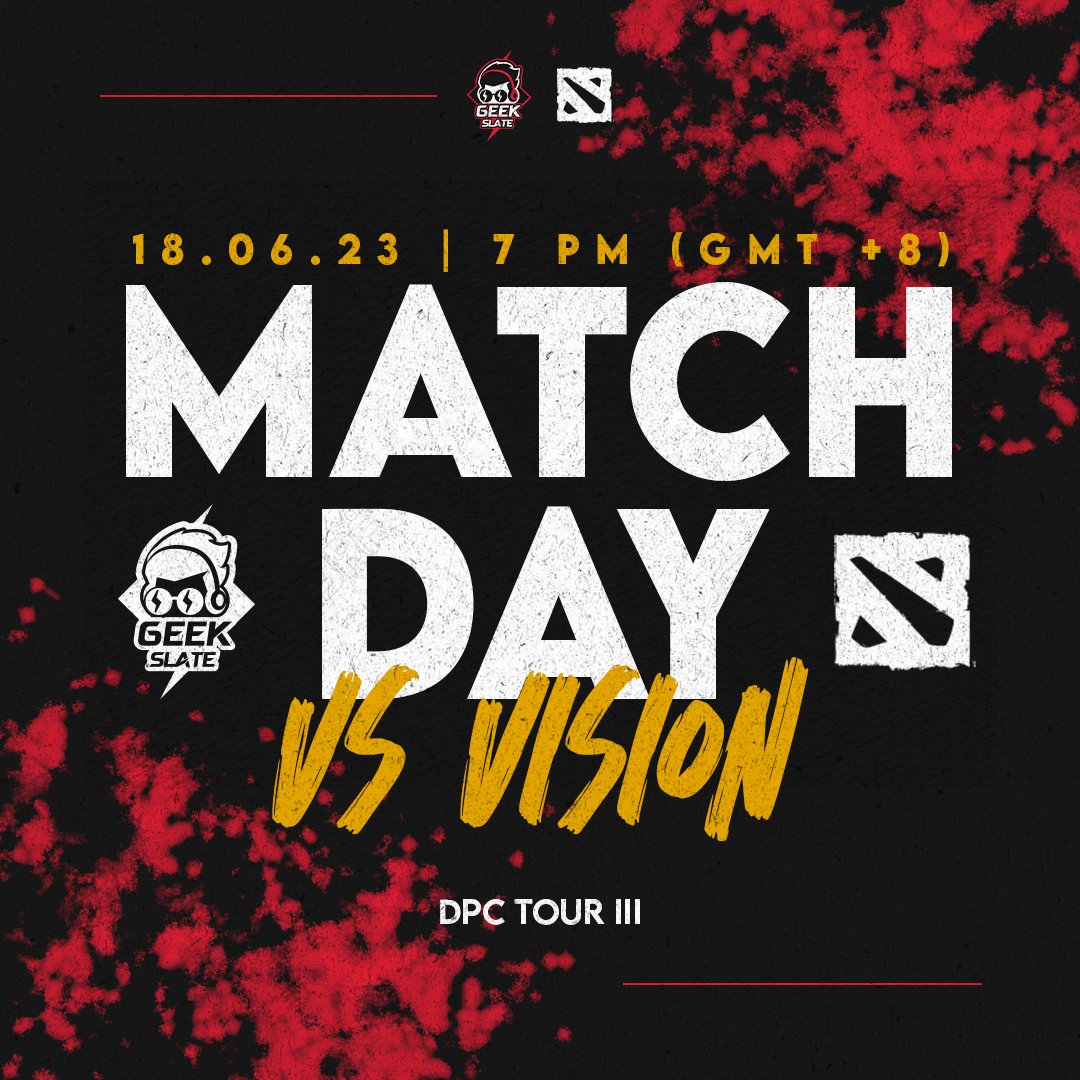 TeamGeekFam's tweet photo. We had a Vision that we'd 2-0 them today. Let's see. #GeekSlate #DPCSEATour3 #DOTA2 https://t.co/dSfYooij6x