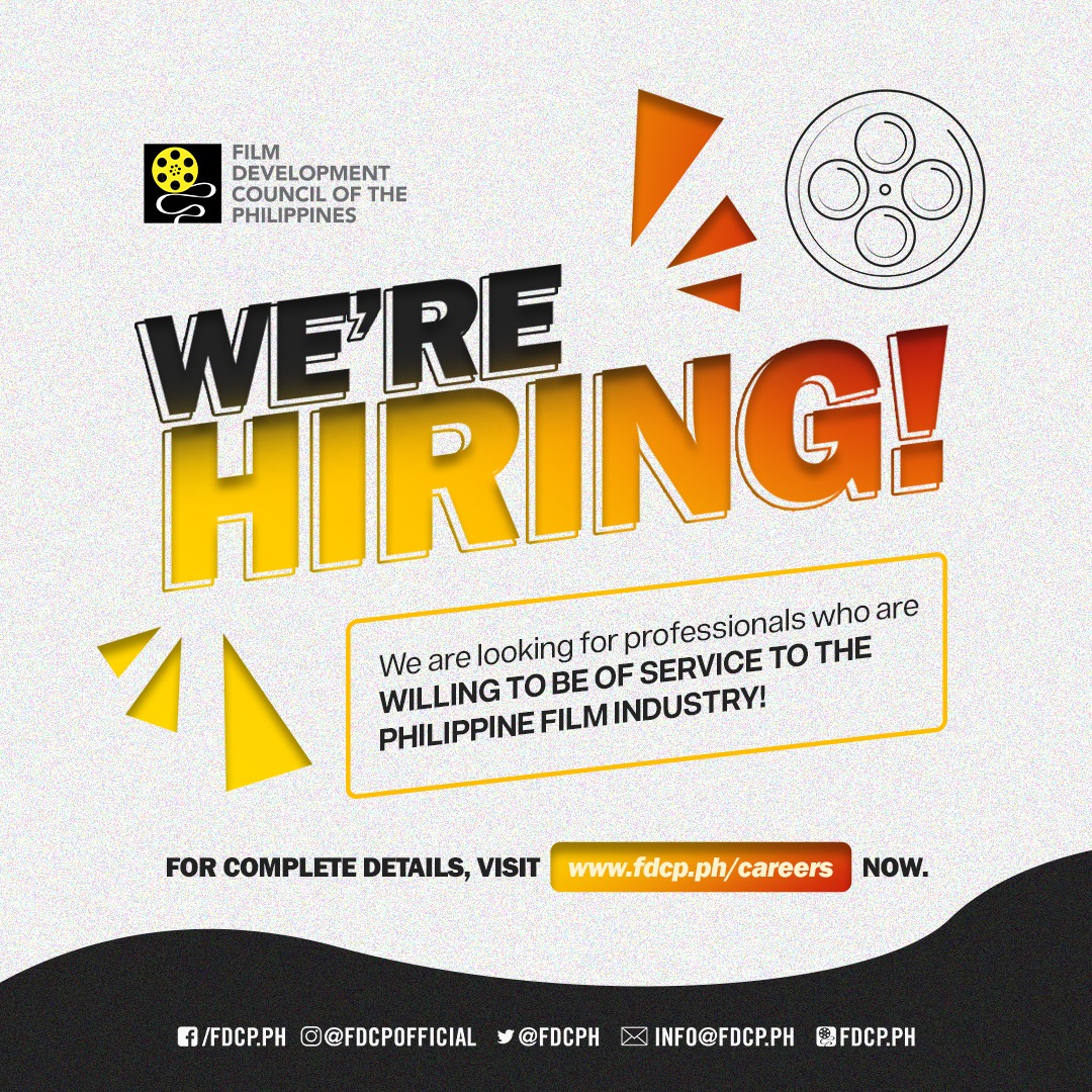 fdcpofficial's tweet photo. FDCP IS HIRING! The national film council is looking for a Program Officer to join the FDCP's Education Division. Application is open until June 30, 2023.
To know more about the role and to submit your application, visit: https://t.co/mfd4SvqgWJ. #TeamFDCP #MayOpeningBaDyan https://t.co/7NMuF16OQu