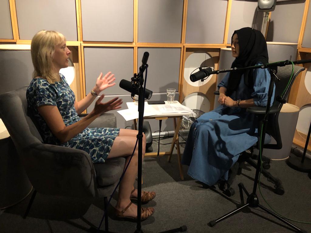 While we get ready to release the first episode of the special #WomenInAcoustics series <a href="/acoustics_ac_uk/">UK Acoustics Network Plus</a>, we are recording more sessions today! Stay tuned ;) #justnoisepod