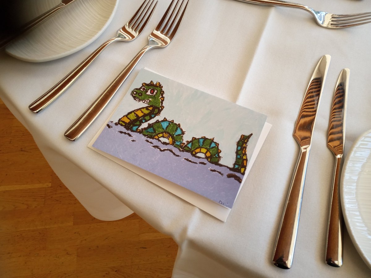 ArtistObi's tweet image. &quot;Nessie&quot;, &quot;Happy Cat&quot;, &quot;Dog&quot; and &quot;Car with Birds&quot; all featured in the seating arrangements at Kilmardinny House #kilmardinnyhouse #projectability