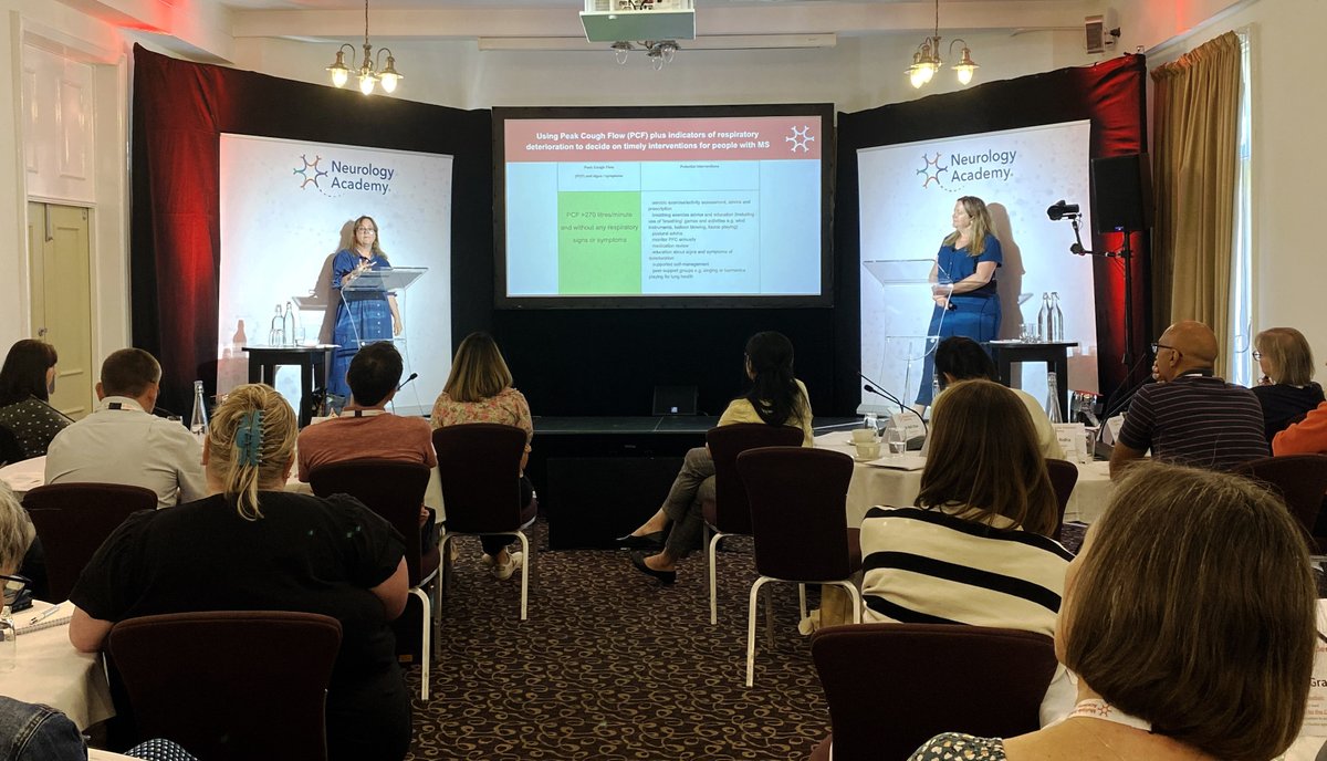 TheNeuroAcademy's tweet photo. Day 2 of our Advanced MS MasterClass - Rhian O'Halloran & @ruthstross are sharing their considerable expertise on symptom management in advanced stages of #MS. ##multiplesclerosisMC https://t.co/47P07zWEr5