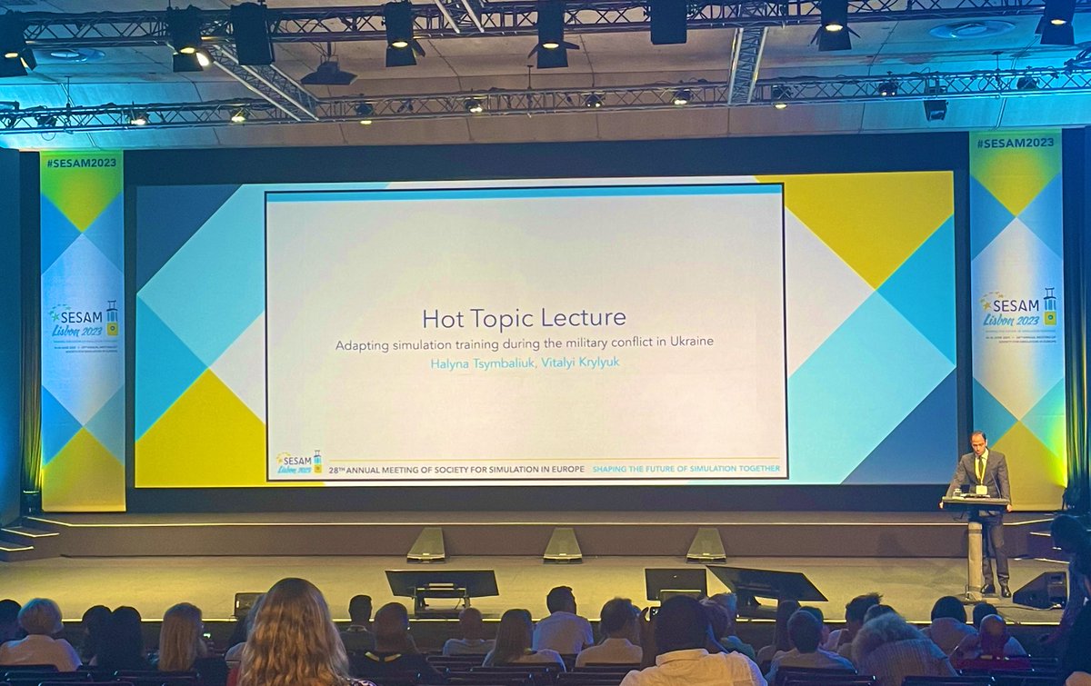 At the final hot topic lecture #SESAM2023 hearing about adapting #simulation training during the military conflict in Ukraine.