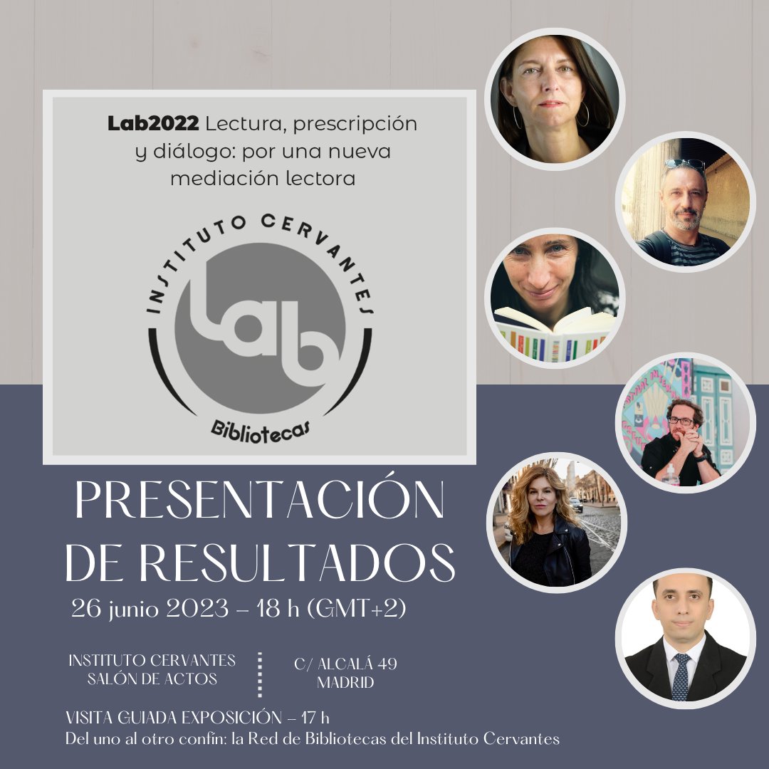 Bibliotecas_IC's tweet photo. ¡Volvemos! ¡Ven al #BibliotecasCervantesLab del @InstCervantes!
📅#Madrid, 26/06, 18:00 h (GMT +2) #Lab2022: coloquio final y presentación de los prototipos, puente al Lab2023. Colaboran @labEmilia y
@OskarHernandez_
👉🏽https://t.co/DtMcfrdtoF
🆓Sesión abierta al público. https://t.co/Go8f0TtExu