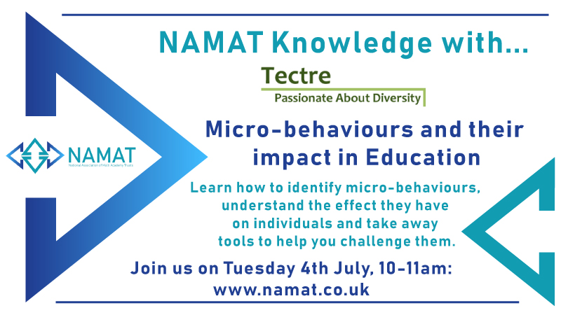 We are delighted @TectreLtd is hosting a free session for our NAMAT members on Micro-behaviours and their impact in education. Please do register your free place on this session! Become a member today! It is free if you are part of an existing SBM network. bit.ly/43I5tQR