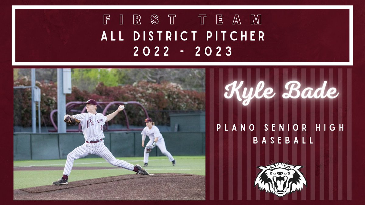 PSHSWildcatsBas's tweet photo. Congratulations to Kyle Bade for being named First Team All District Pitcher. https://t.co/3dHpxiLbmi