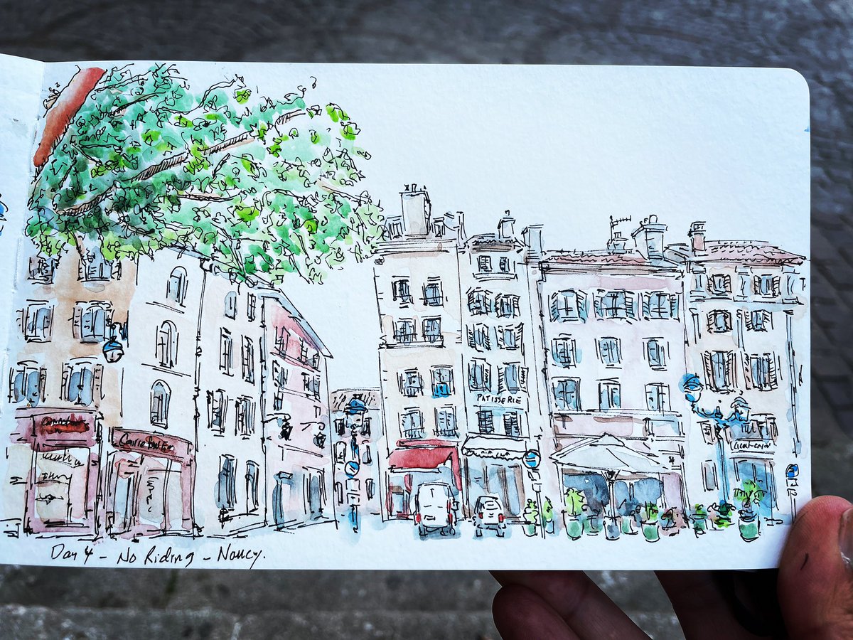 Day 4 in Nancy. No riding today.  There’s almost too much to sketch! 

#travel #traveljournal #art #France #Nancy #architecture #historic 
#Illustration