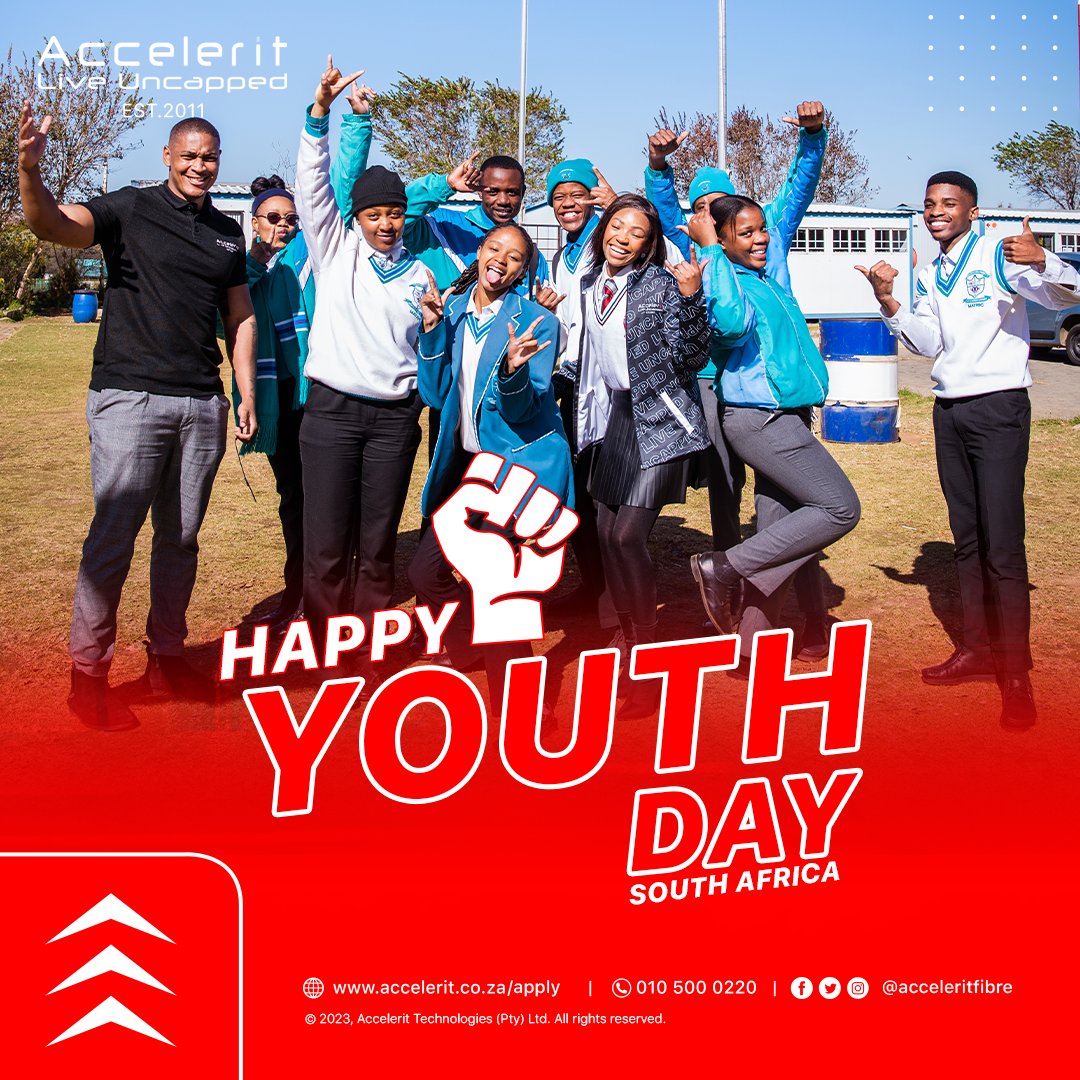 Happy Youth Day South Africa!🇿🇦

Empowering the leaders of tomorrow, today! 

Together We Rise: Embracing the dreams and aspirations of South African Youth!🚀🔥

#Youthday2023
#Fridaypost
#AcceleritConnects
#LiveUncapped
 #YouthLeadership #BrightFutures
#YouthMonth
#PrideMonth
